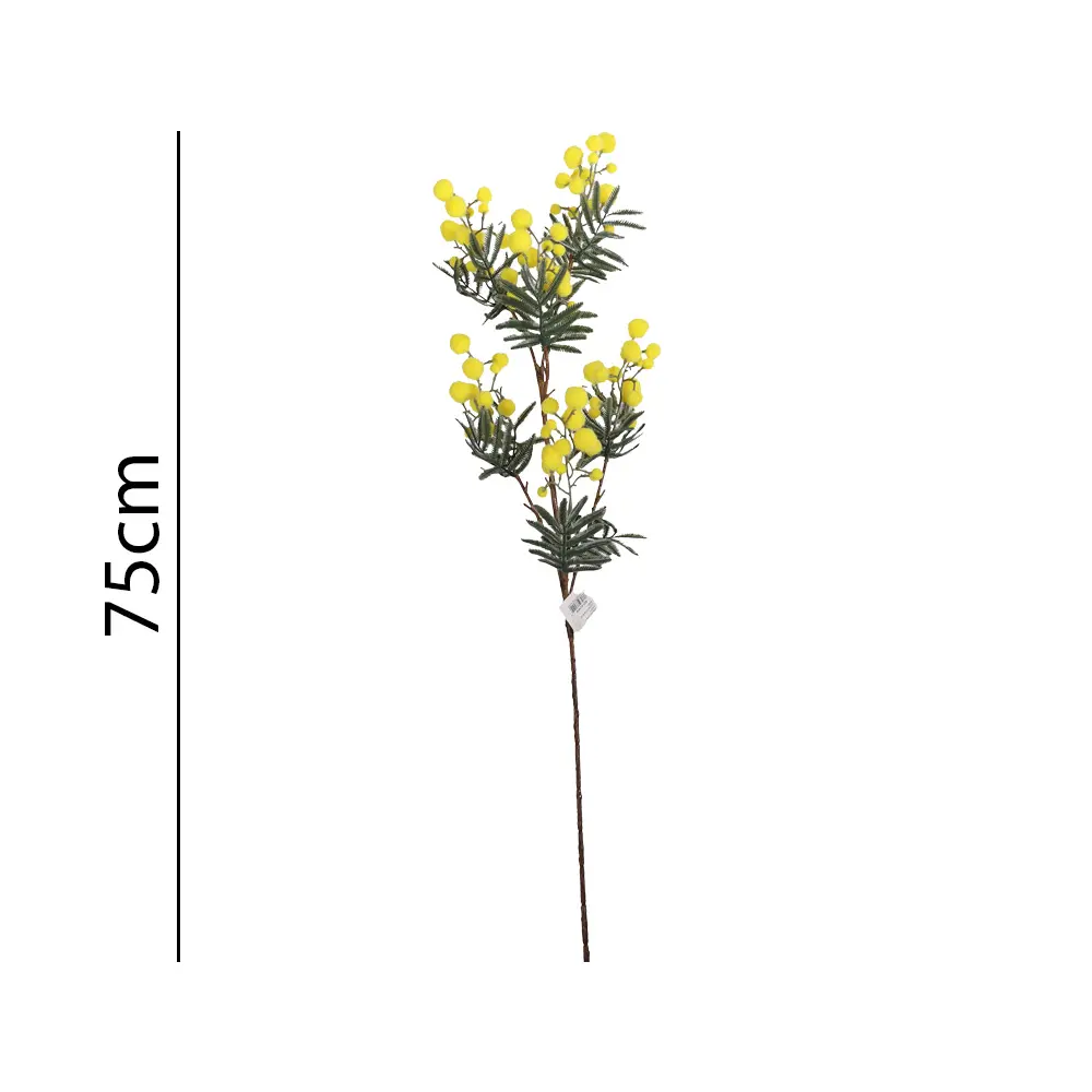 Vara mimosa artificial 75cm 单支合欢花