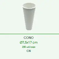 conos blancos D7.5x17cm