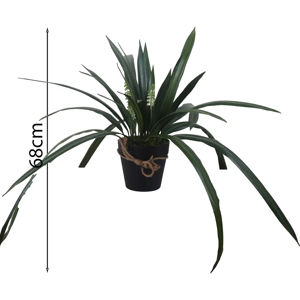 Maceta Colgante de Anturio Corbata Artificial68cm con 30Hojas