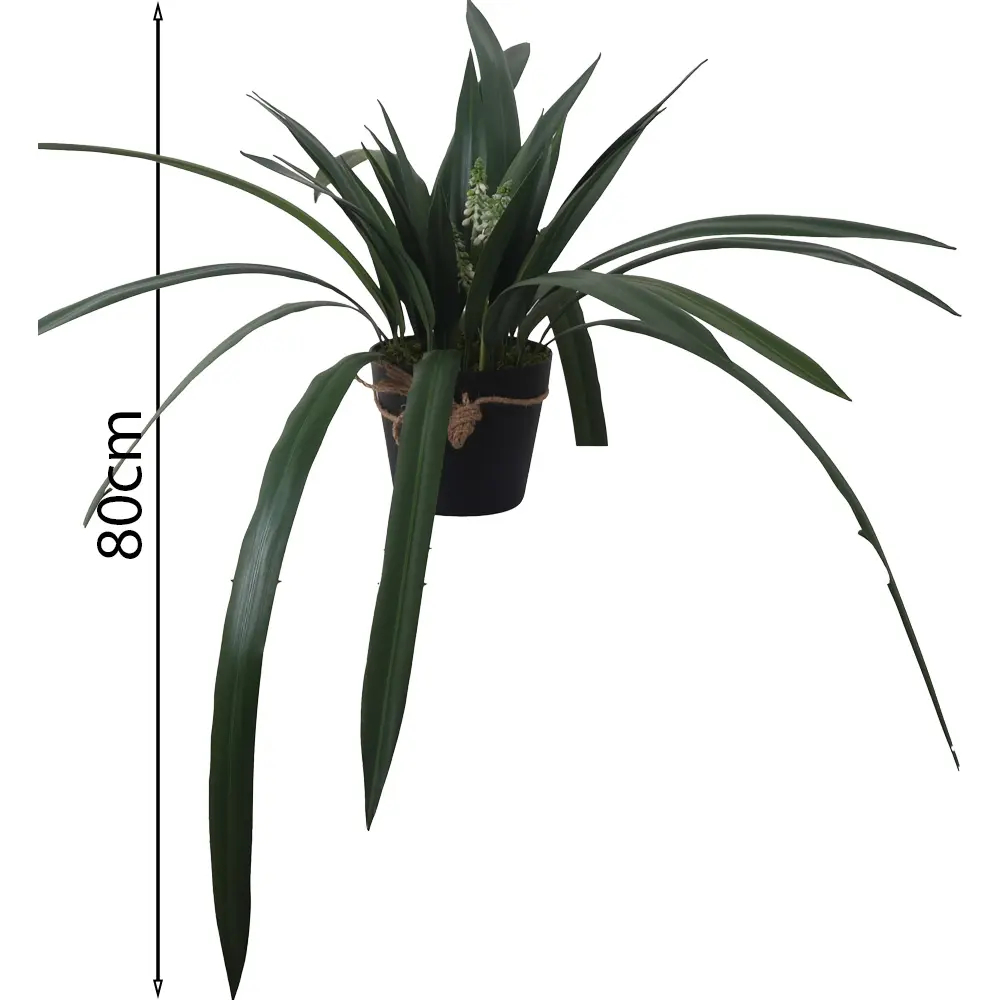 Maceta Colgante de Anturio Corbata Artificial80cm con 34Hojas