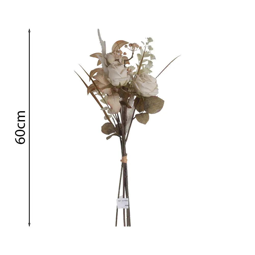 Bouquet Rosas Artificiales Estilo Vintage 60cm