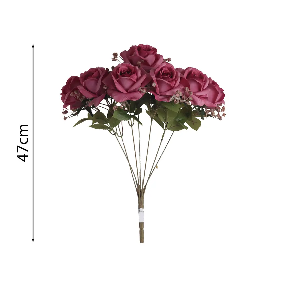 Ramo 7x Rosa Artificial 46cm