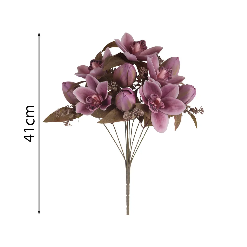 Ramo Otoñal10xOrquídeas Cymbidium Tulipanes 41cm