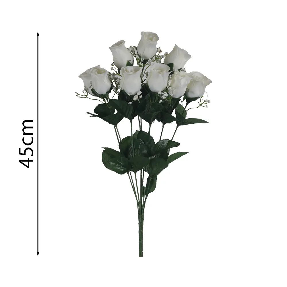 Ramo 9x Rosa Artificial 45cm