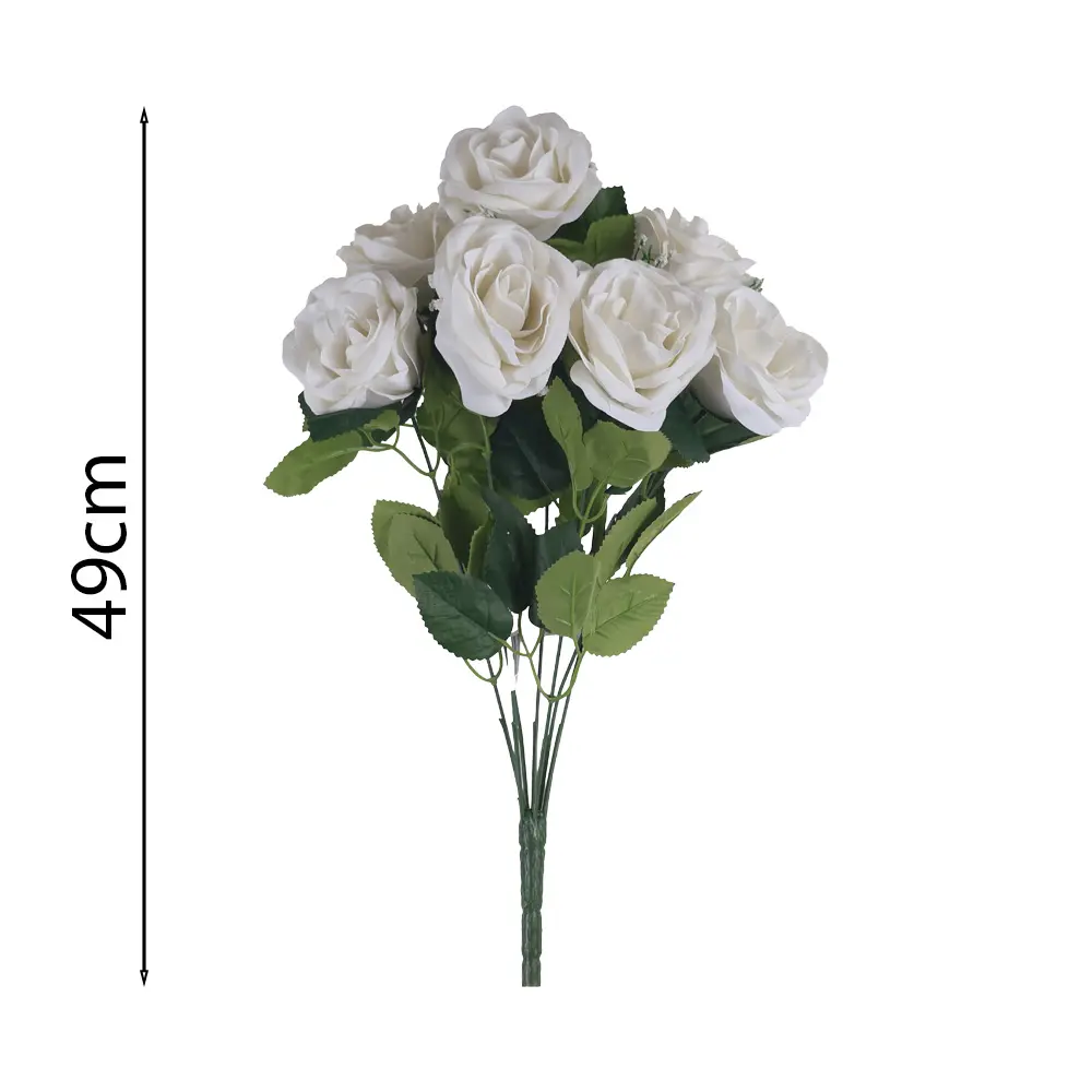 Ramo Rosa x7 Artificial 49cm
