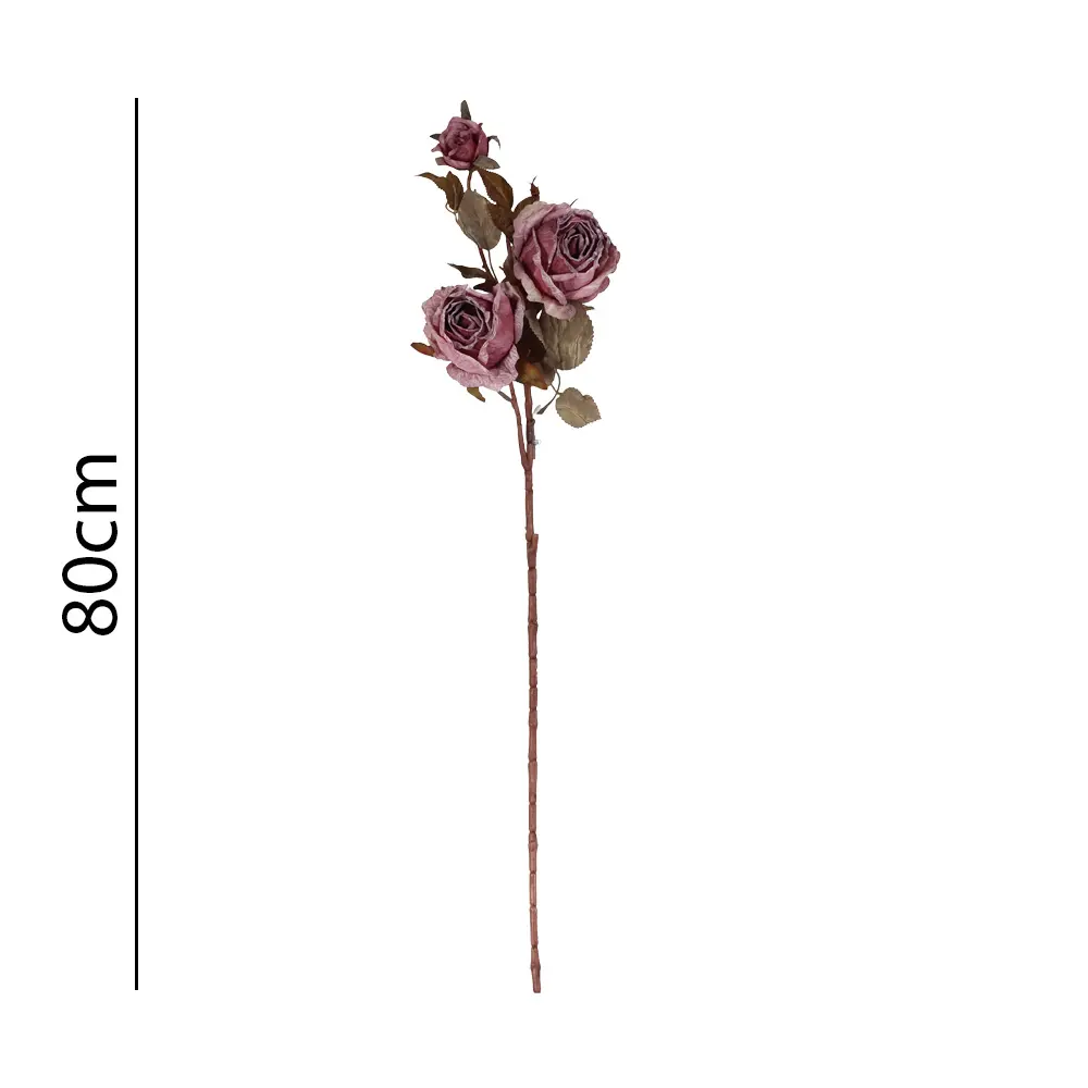 Vara rosa artificial otoño 80cm