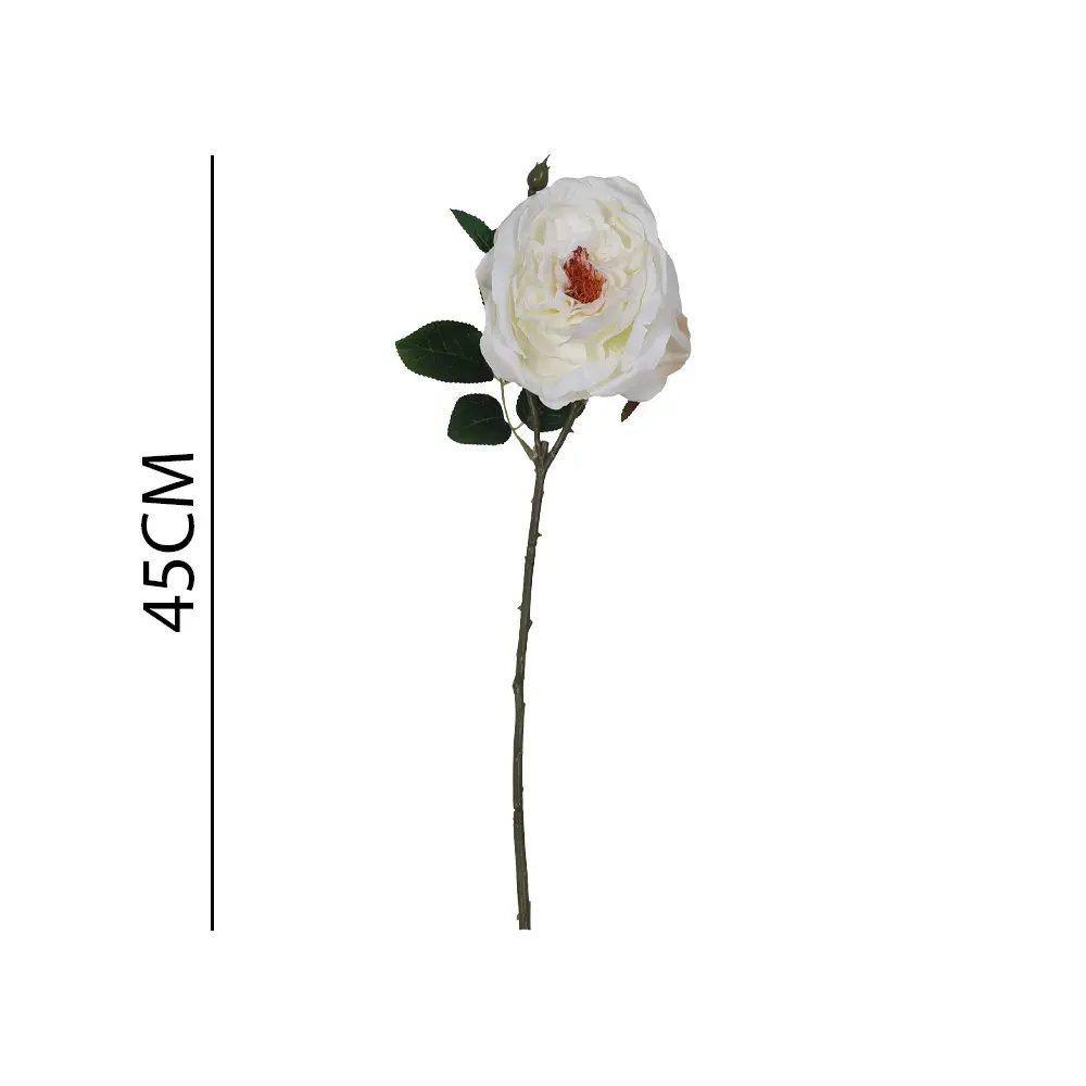 Vara flor rosa artificial 45cm 小单枝罗马茶玫