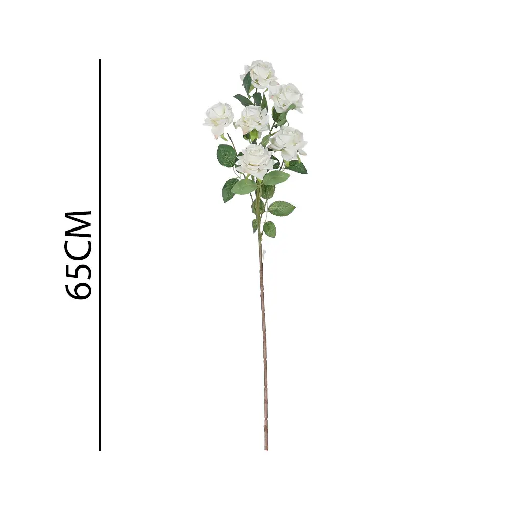 VARA FLOR ROSA*6 ARTIFICIAL 6头角玫65CM