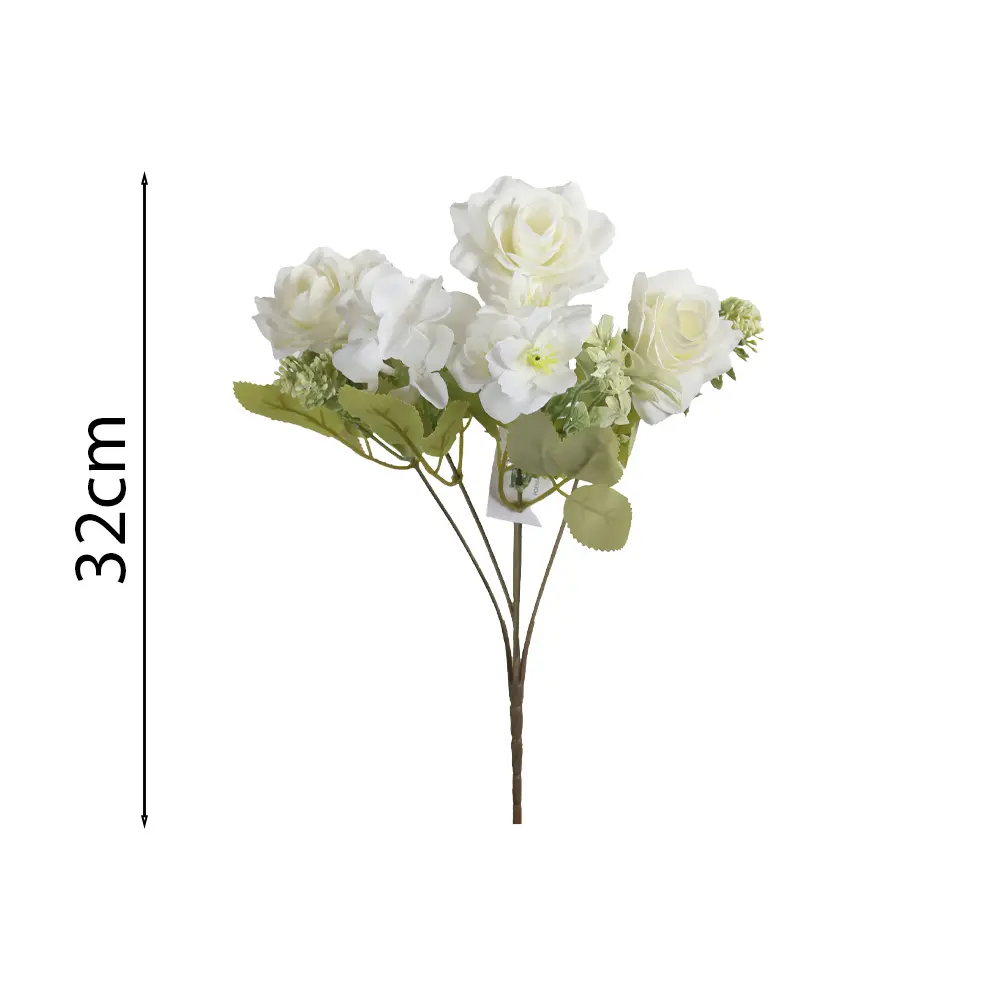 Ramo rosa artificial 欧式小角玫