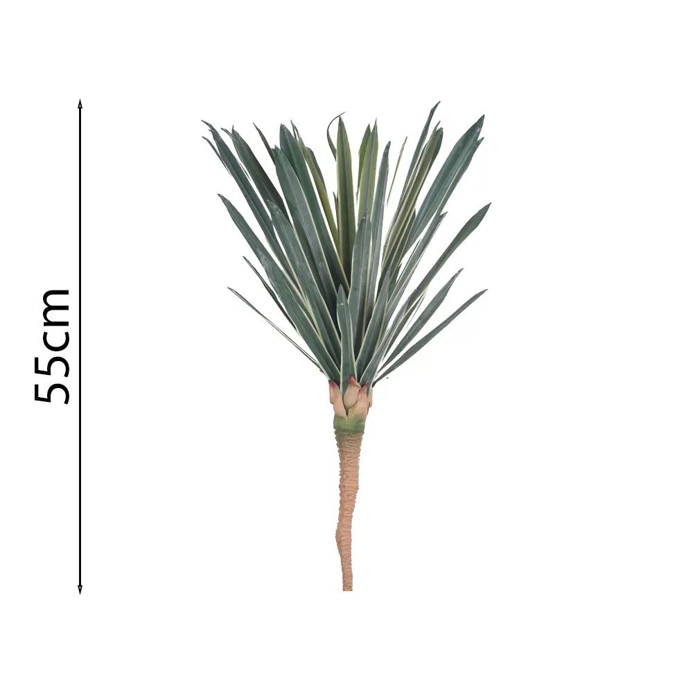 Vara de Agave variegado artificial 50cm - 54 hojas