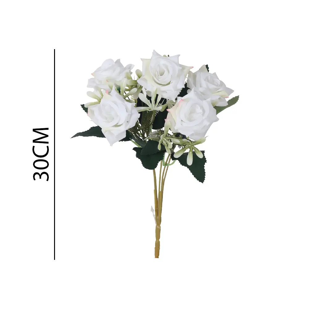 ramo flor artificial 美兰角玫30CM