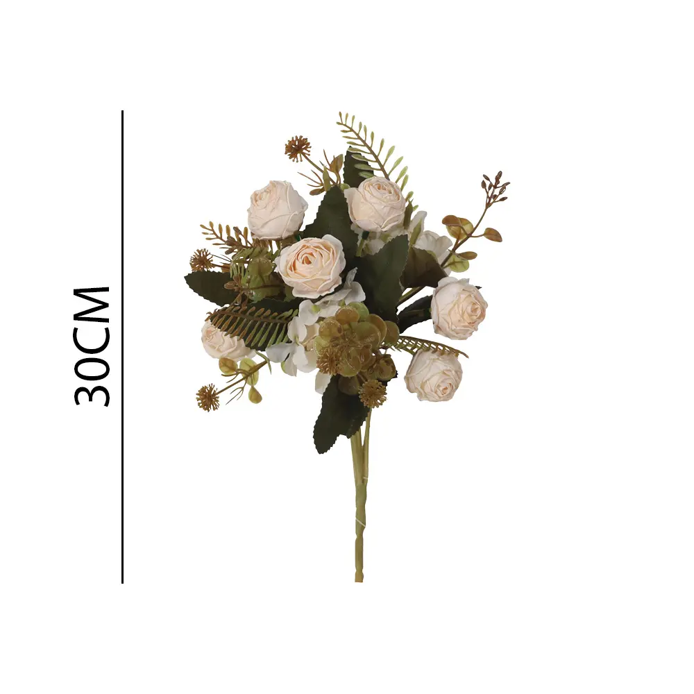Ramo flor artificial 焦边小乔30CM
