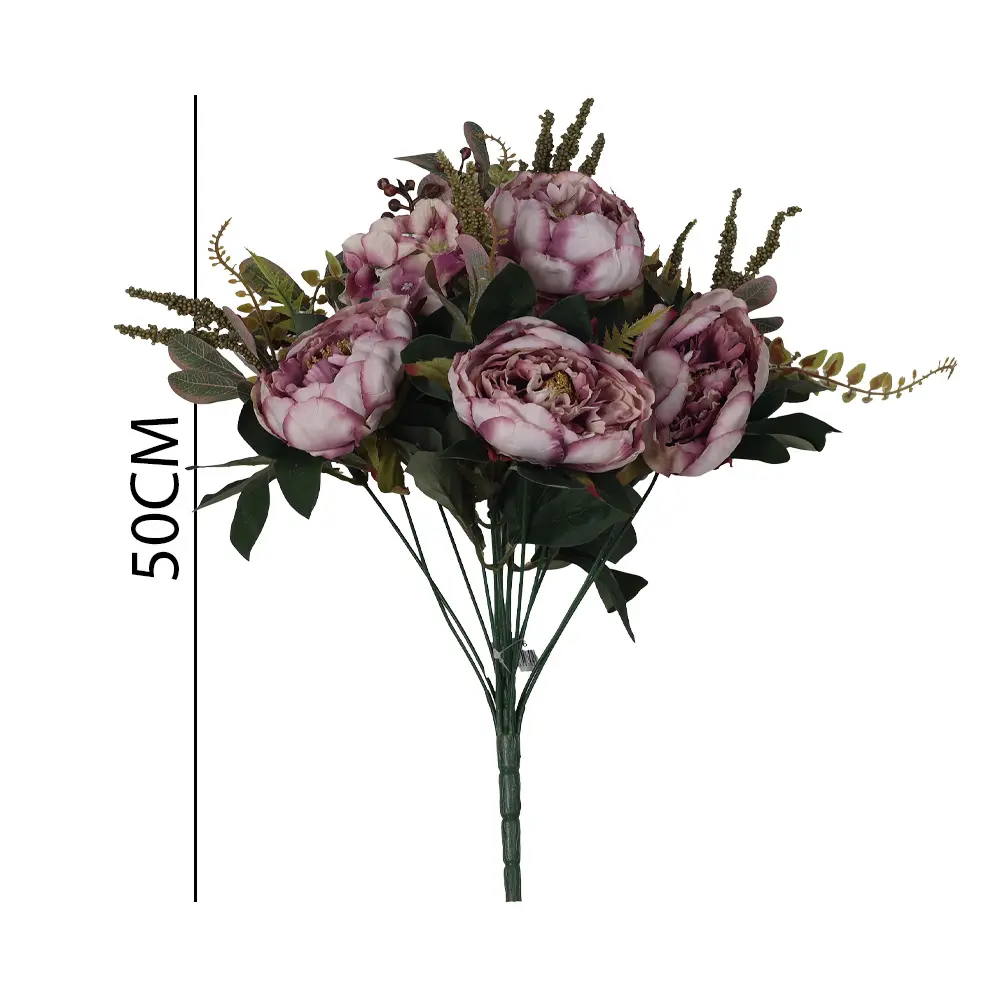 Ramo flor peonia artificial 45cm