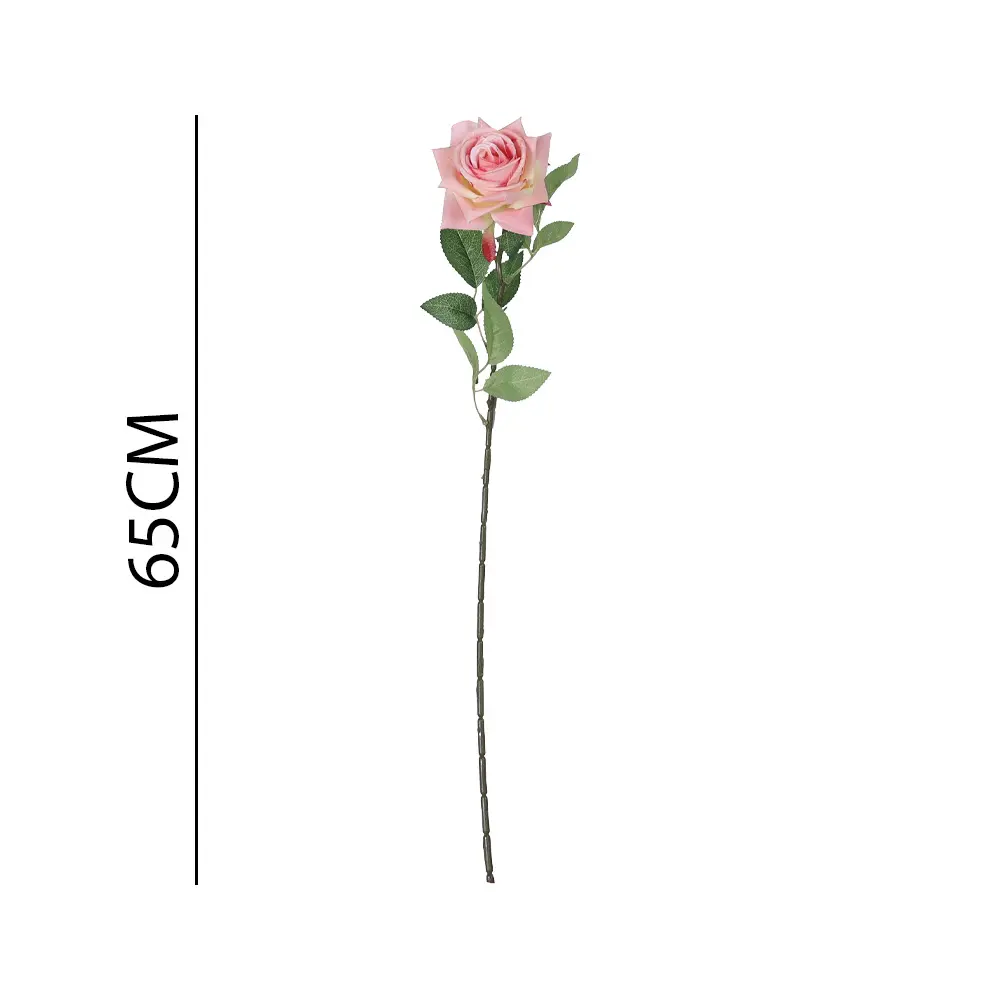 VARA FLOR ROSA ARTIFICIAL 单支角玫65CM