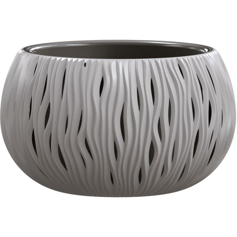 macetero bowl sandy-stone gray