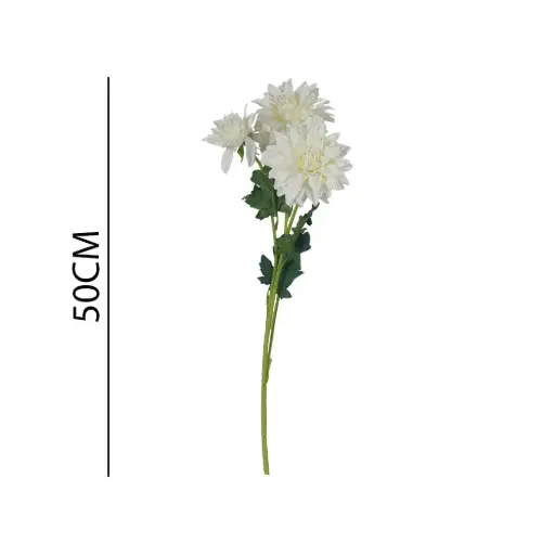 Vara flor artificial 51cm 短枝3头奇异小丽花