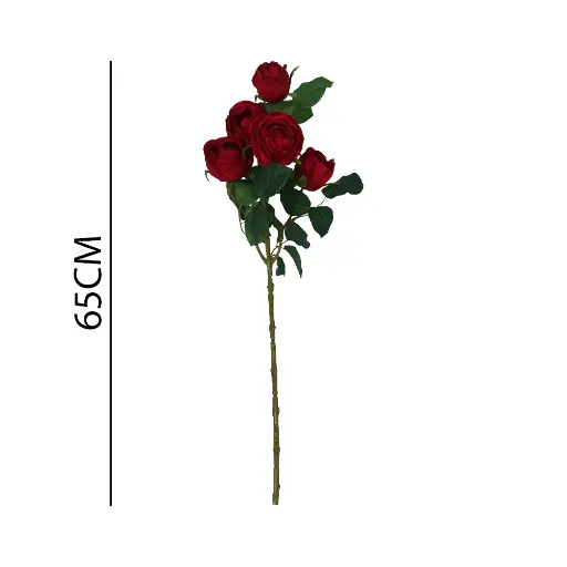 Vara rosa artificial 62cm单支5头奥斯汀玫瑰