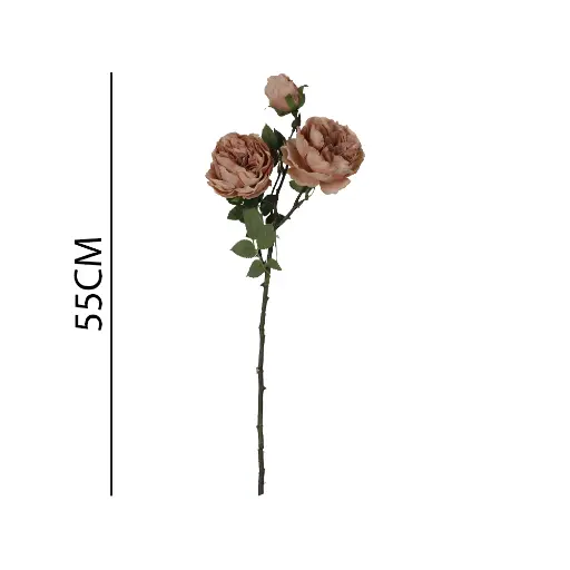 Vara flor rosa 55cm 单枝3头雅典玫55cm