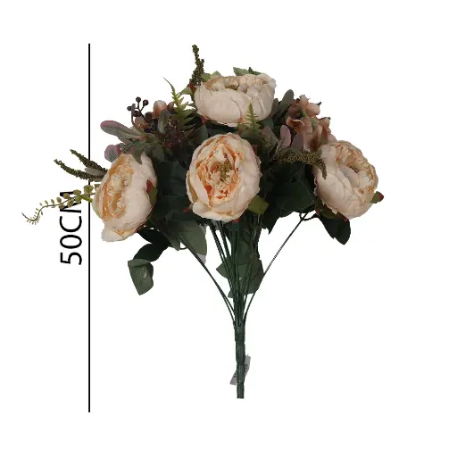 Ramo flor peonia artificial 45cm