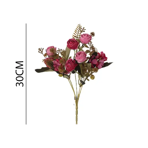 Ramo flor artificial 焦边小乔30CM