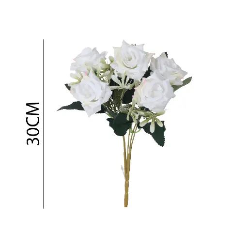 ramo flor artificial 美兰角玫30CM