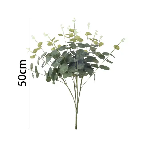 Ramo eucalipto artificial 16头金钱叶50cm