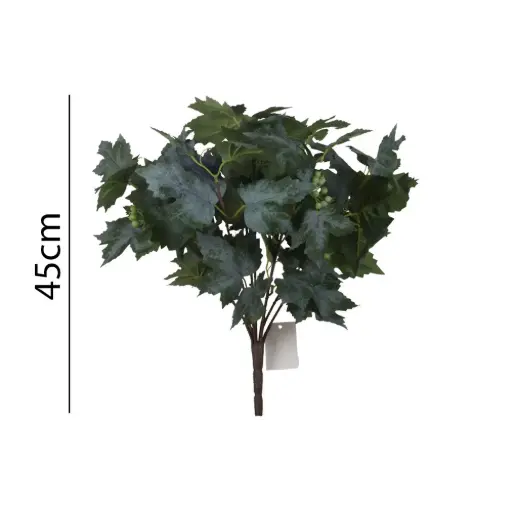 [631331] Ramo hoja parra artificial45cm 9头带果葡萄叶45cm