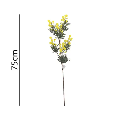 [631438] Vara mimosa artificial 75cm 单支合欢花