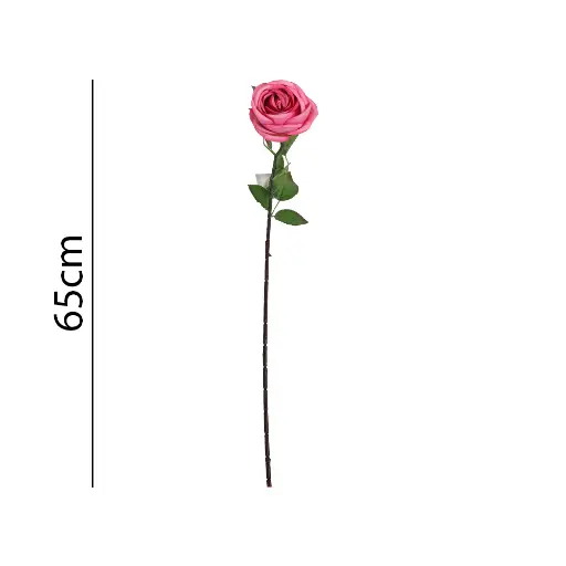 Vara rosa artificial 单支玫65CM