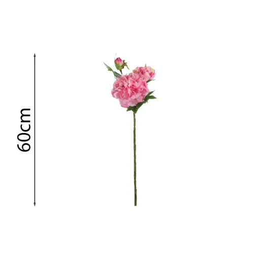 Vara peonia artificial rosa 3头贵妃牡丹 .2