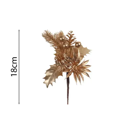 [N631537] VARA FLOR NAVIDAD ARTIFICIAL 21CM