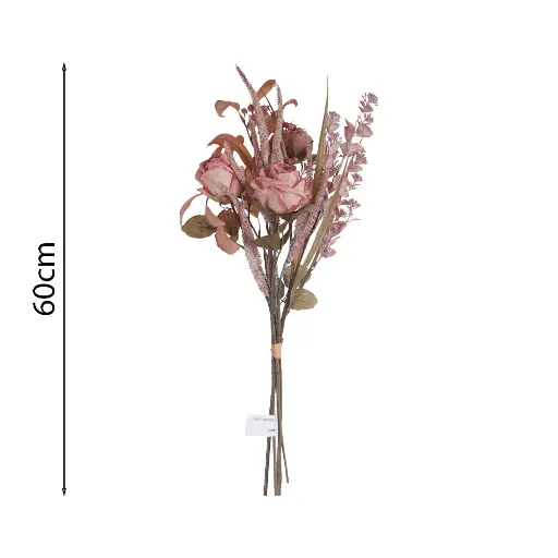 Bouquet Rosas Artificiales Estilo Vintage 60cm
