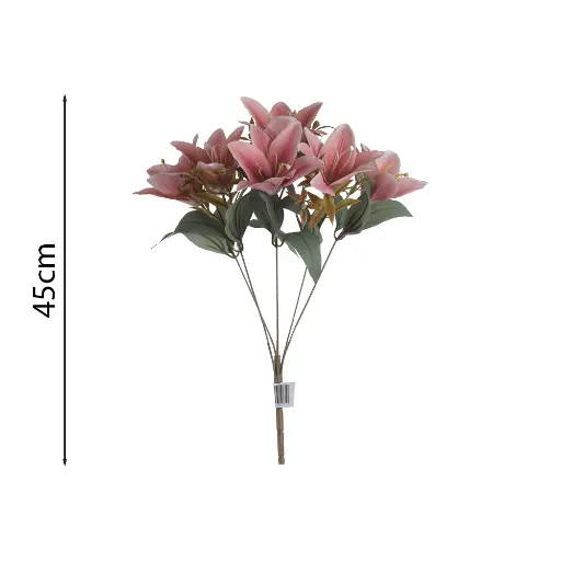 Ramo 6x Lirios y Rosas Austin 45cm
