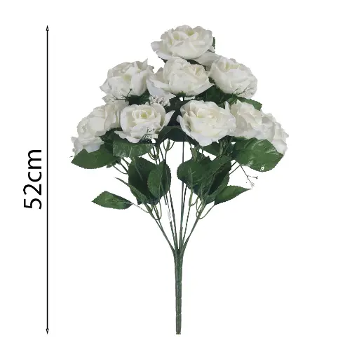 Ramo 12x Rosa Artificial 52cm