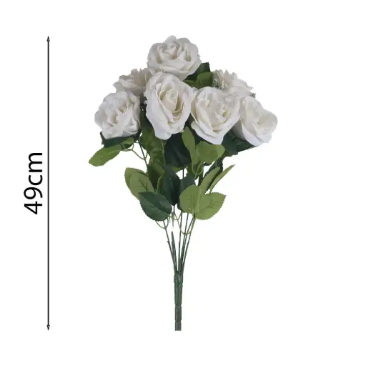 Ramo Rosa x7 Artificial 49cm