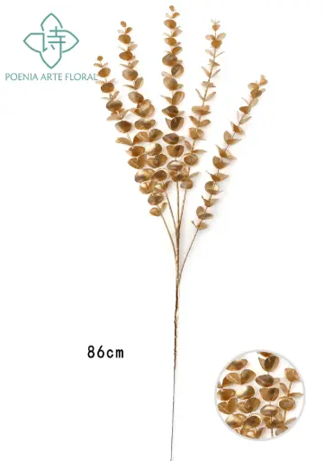 [630688] VARA FLOR EUCALIPTO ORO/PLATA