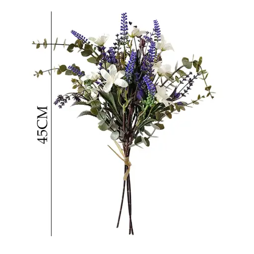 [630657] ATADO RAMAS EUCALIPTO LAVANDA ARTIFICIAL