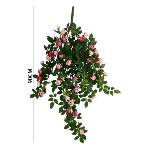 [631065] COLGANTE FLOR ROSA 90CM