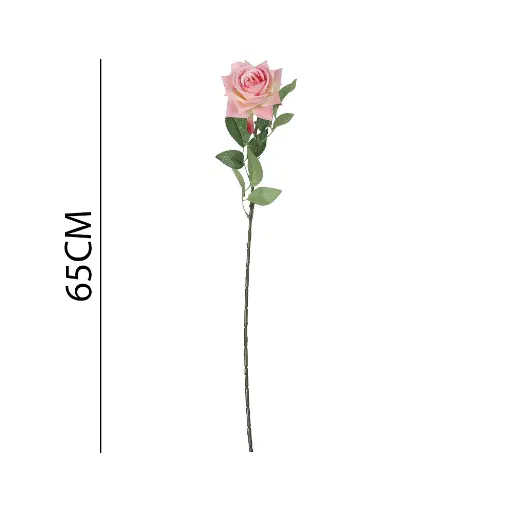 [631131] VARA FLOR ROSA ARTIFICIAL 单支角玫65CM