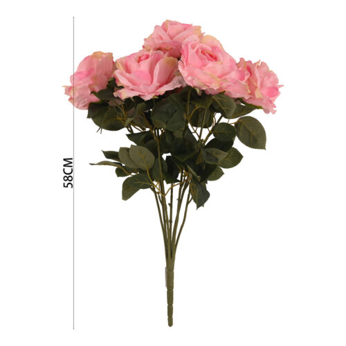 Ramo rosa*7 artificial 58cm